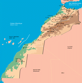 Cliquer pour afficher la carte du Maroc